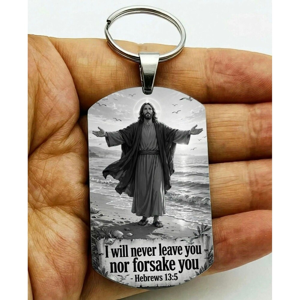 God Lord Jesus Christ Stainless Keychain Reminder Faith Bless Faith Bless